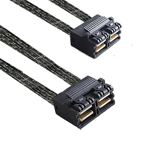 Int.Mini SAS HD 4i -Right Angle- Reverse (26.3mm)